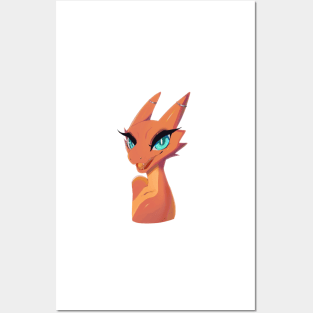 Cute Orange Kobold Posters and Art